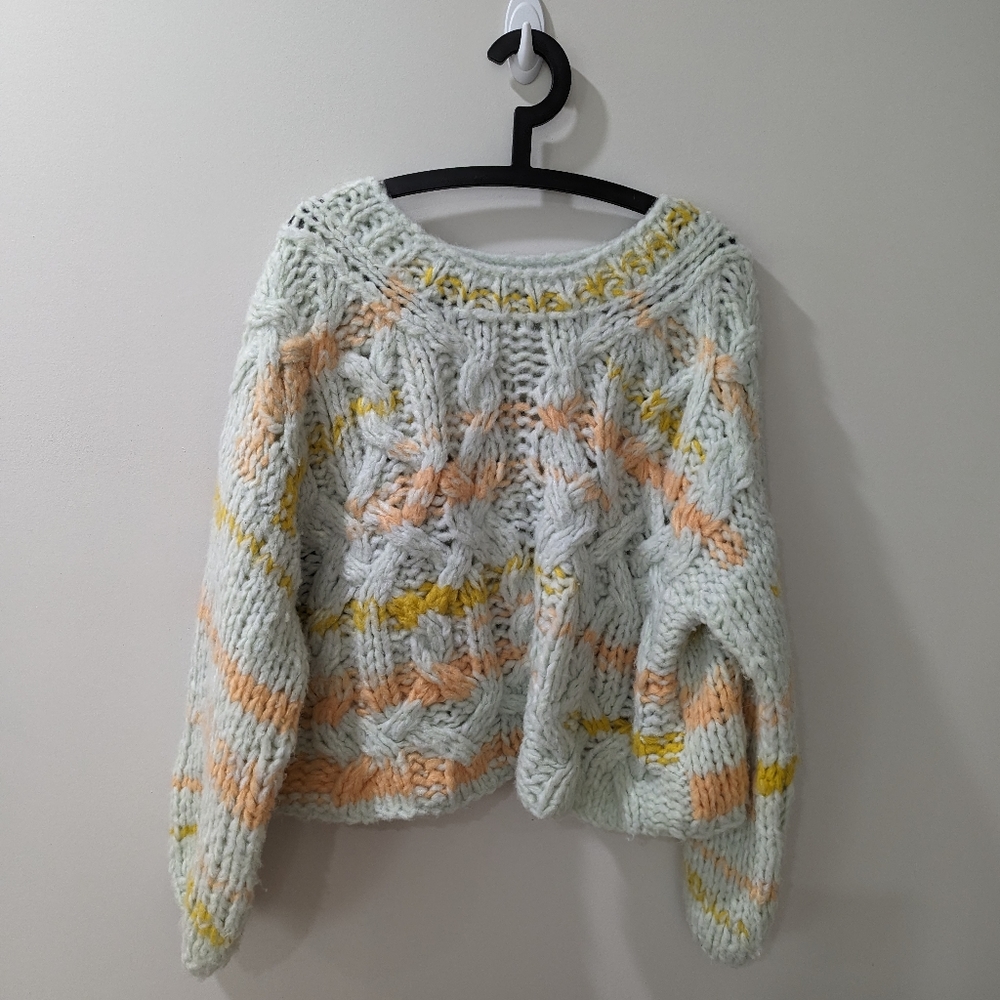 Anthropologie Wool Alpaca Blend Chunky JoJo Oversized Sweater - Picture 4 of 6